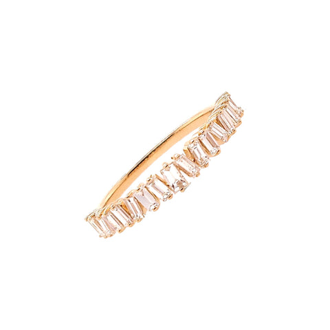 14K Yellow Gold Tapered Baguette Band