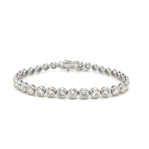 14K White Gold Diamond Tennis Bracelet
