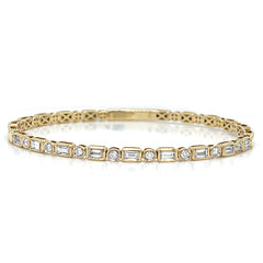 14K Yellow Gold Fleixble Bangle Bracelet