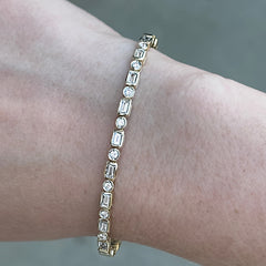 14K Yellow Gold Fleixble Bangle Bracelet
