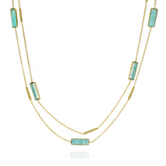 Sterling Silver Vermeil Amazonite Necklace