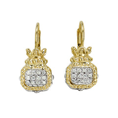 14K Yellow Gold & Sterling Silver Vahan Diamond Drop Earrings