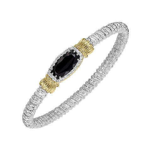 14K Yellow Gold & Sterling Silver Vahan Black Onyx and Diamond Bracelet