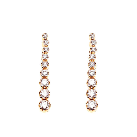 10K Yellow Gold Diamond Drop Earrings