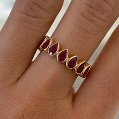14K Yellow Gold Ruby Eternity Band