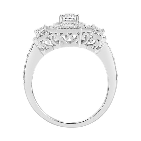 14K White Gold Diamond Semi-Mounting