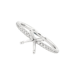 14K White Gold Diamond Mounting Only