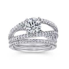 14K White Gold Diamond Semi-Mounting