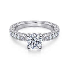 14K White Gold Diamond Semi-Mounting Only