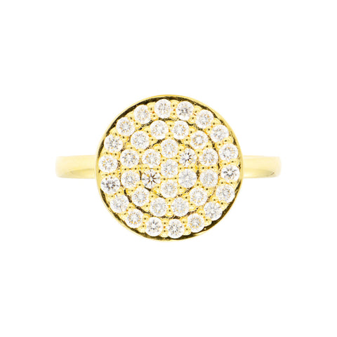 14K Yellow Gold Diamond Fashion Ring