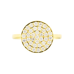 14K Yellow Gold Diamond Fashion Ring