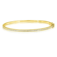 14K Yellow Gold Diamond Bangle Bracelet