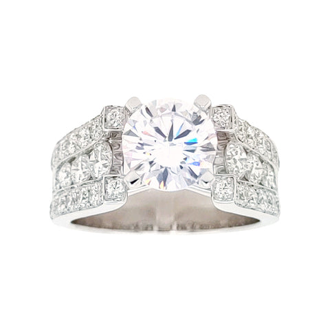 14K White Gold Diamond Mounting Only