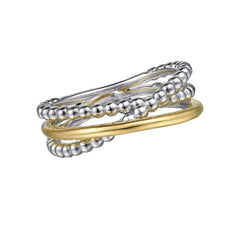 Sterling Silver and 14K Yellow Gold Ring