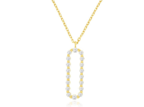 14K Yellow Gold Diamond Necklace