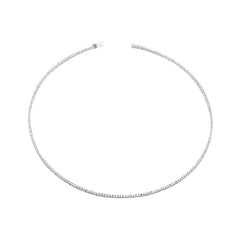 14K White Gold Diamond Tennis Necklace