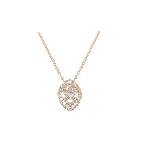 14K Yellow Gold Diamond Necklace