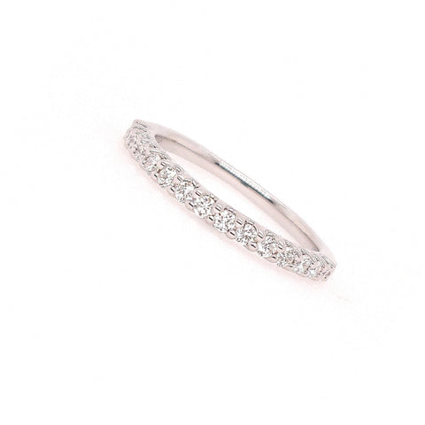 14K White Gold Diamond Band