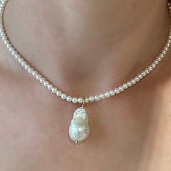 14K Yellow Gold Baroque Pearl Pendant