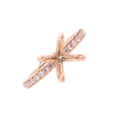 14K Rose Gold Diamond Moutning Only