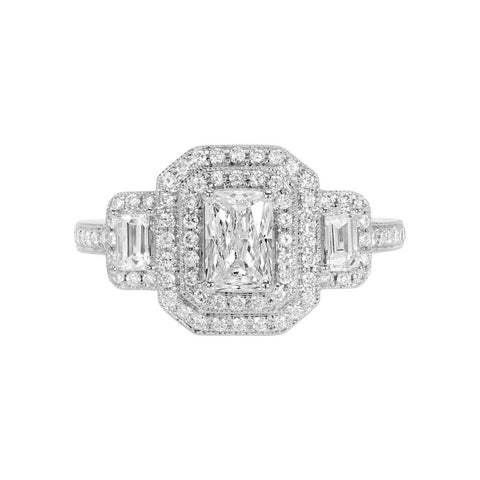 14K White Gold Diamond Semi-Mounting