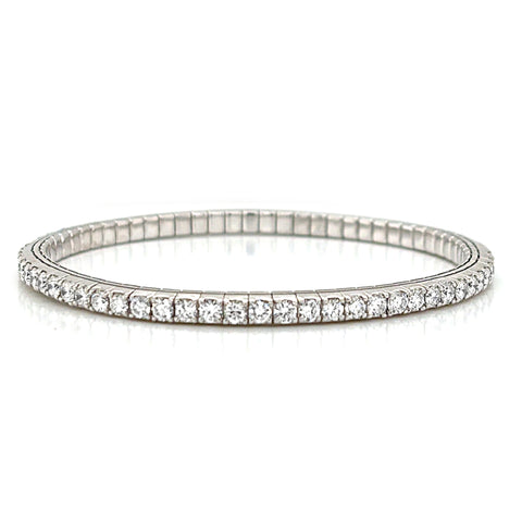 14K White Gold Diamond Bracelet