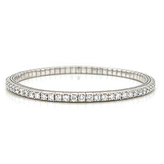 14K White Gold Diamond Bracelet