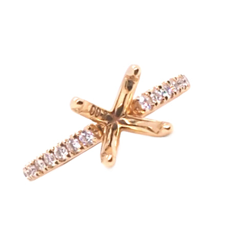 14K Yellow Gold Diamond Mounting Only