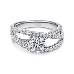 14K White Gold Diamond Semi-Mounting