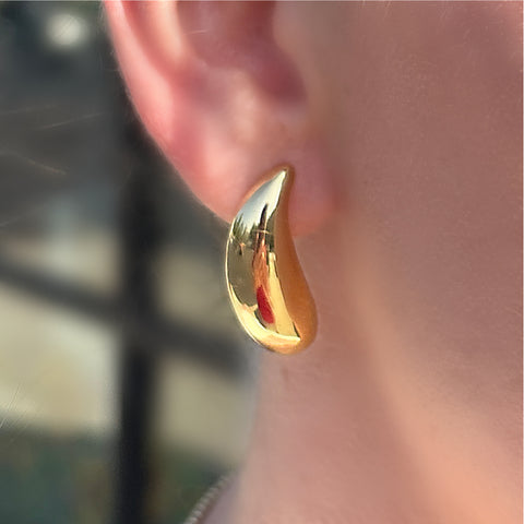 14K Yellow Gold Teardrop Earrings
