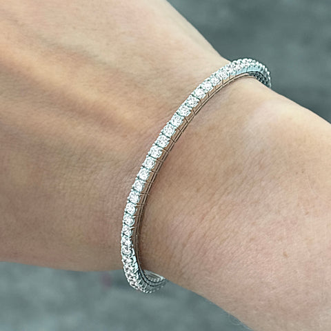 14K White Gold Diamond Bracelet