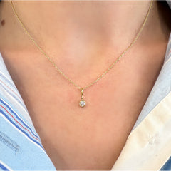14K Yellow Gold Diamond Pendant