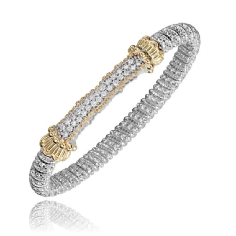 14K Yellow Gold & Sterling Silver Vahan Pave Diamond Bracelet