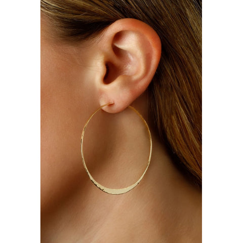 14K Yellow Gold Hoop Earrings