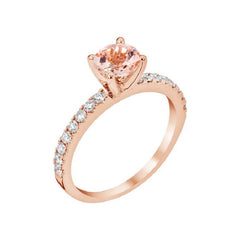 14K Rose Gold Diamond Semi-Mounting