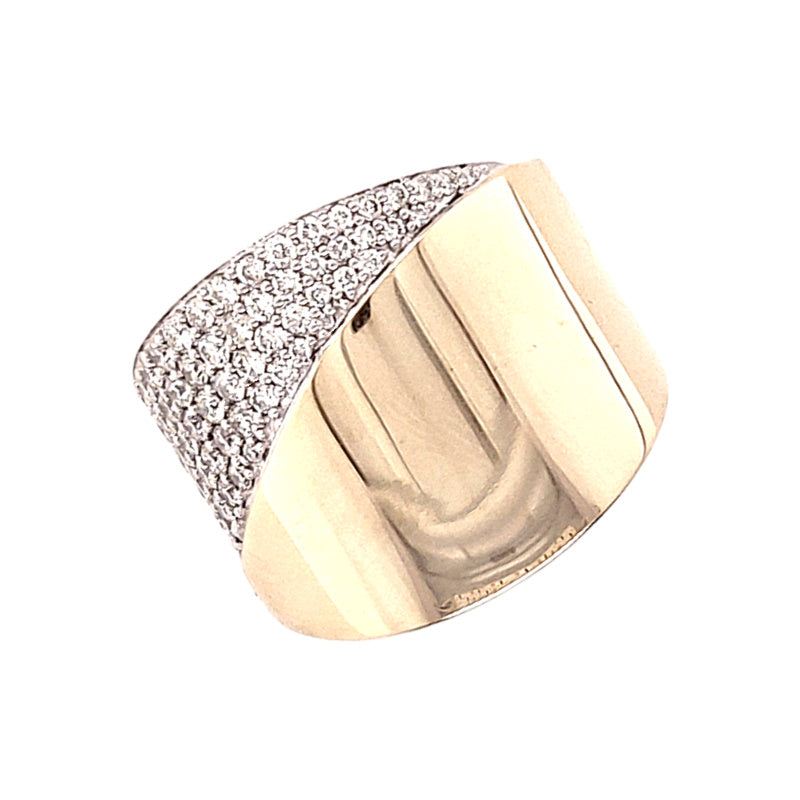 14K Yellow and White Gold Diamond Fashion Ring