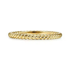 14K Yellow Gold Stackable Band