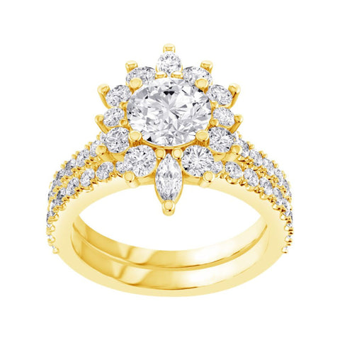 14K Yellow Gold Diamond Mounting Only