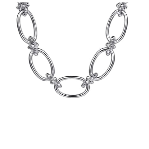 Sterling Silver Oval Link Necklace