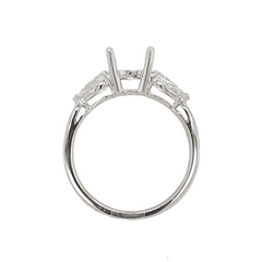 14K White Gold Diamond Semi-Mounting