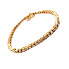 14K Yellow Gold Diamond Bracelet