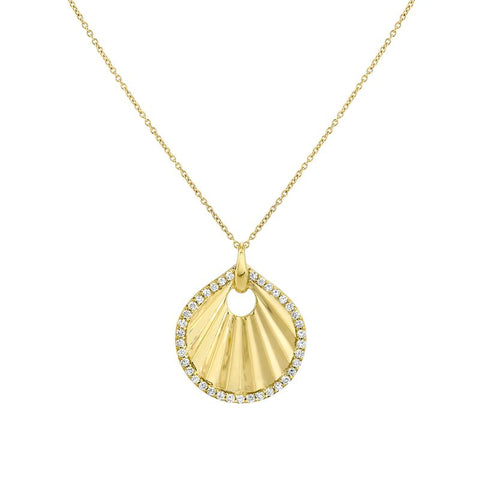 14K Yellow Gold Diamond Necklace