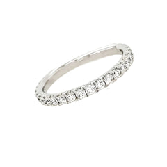 14K White Gold Diamond Band