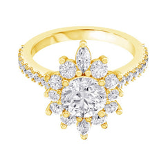 14K Yellow Gold Diamond Mounting Only