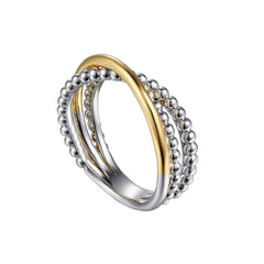 Sterling Silver and 14K Yellow Gold Ring