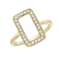 14K Yellow Gold Diamond Fashion Ring