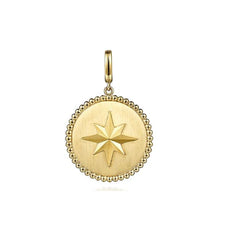 14K Yellow Gold Medallion Pendant