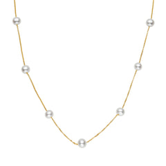 14K Yellow Gold Tin Cup Necklace