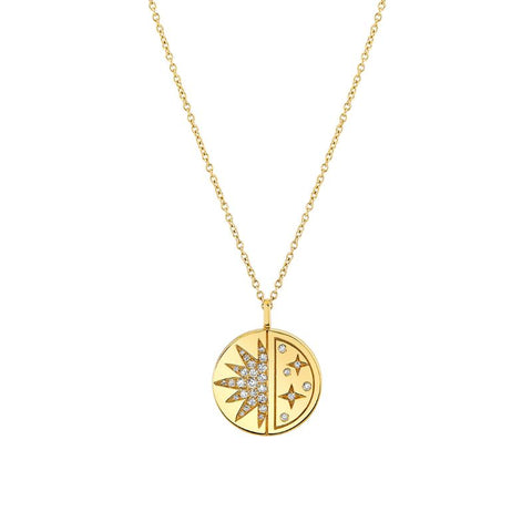 14K Yellow Gold Diamond Necklace