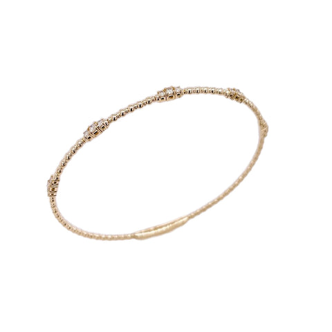 14K Yellow Gold Diamond Flex Bracelet